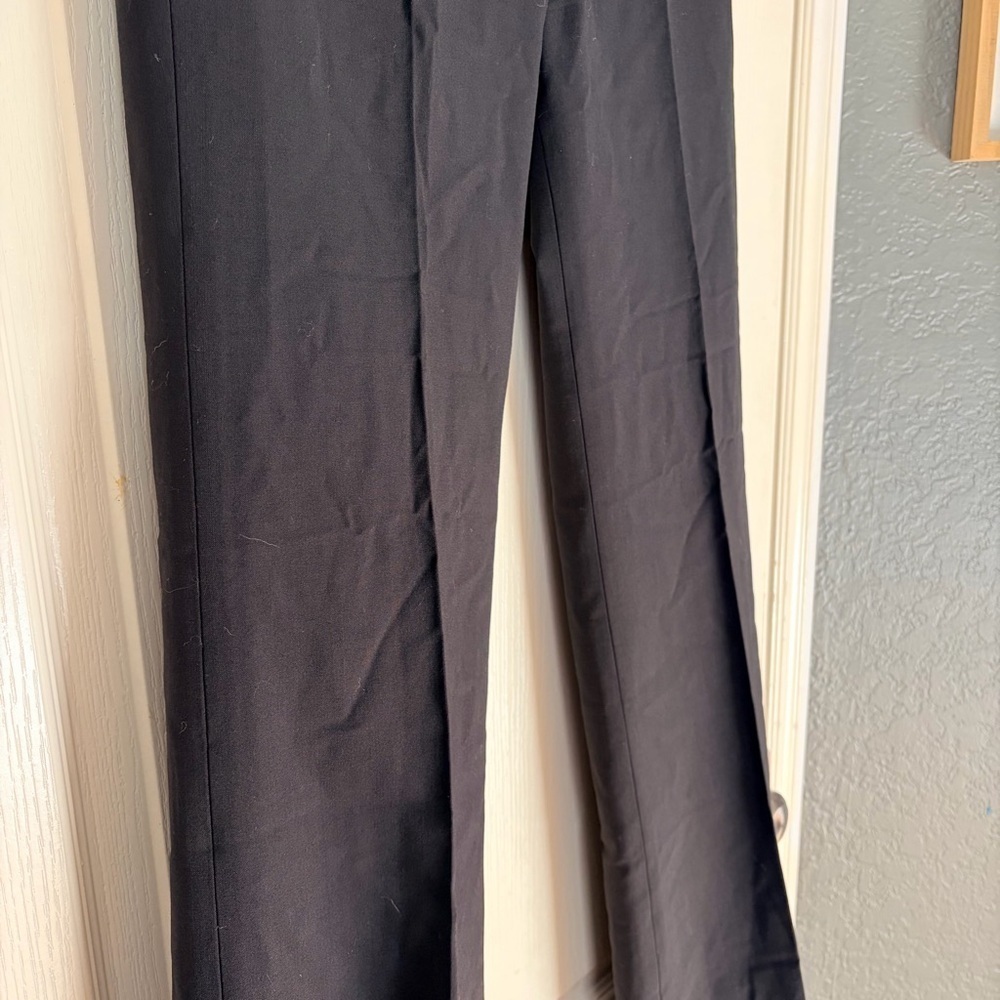 Theory Tall Demetria 2 Classic Suit Wool Black Tailored Pant Trousers, 6 - Picture 4 of 12